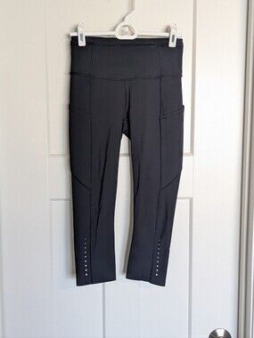 Lululemon Fast & Free 19" Crop Leggings - Black sz 4
